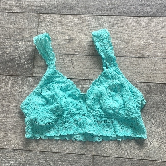 Aerie Size Medium Blue Lace Bralette - Picture 7 of 7